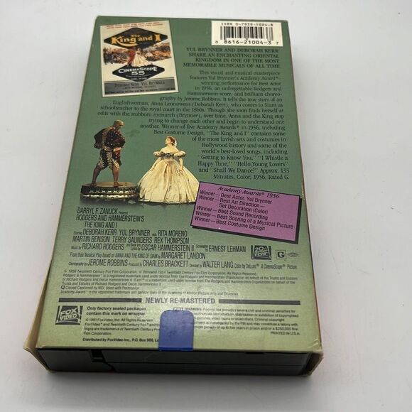 The King and I (VHS, 1991) - Picture 2 of 3